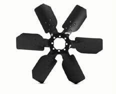 Black fan on white background