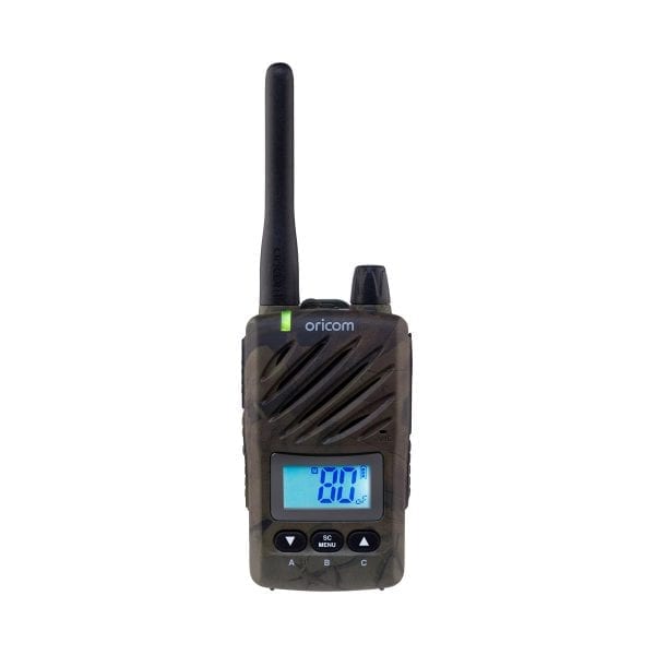 UHF CB Handheld 2-Way Radio - 80Ch. 5W Waterproof IP67 Portable Camo Ed.