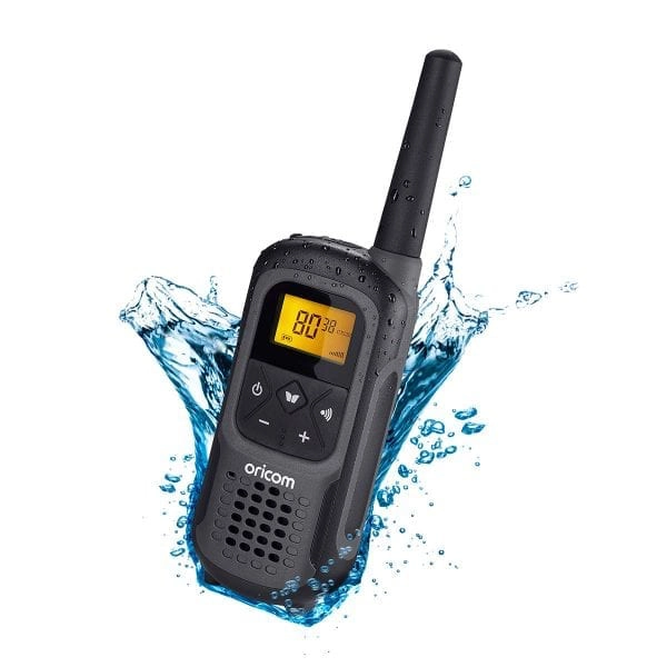 UHF CB Handheld 2-Way Radio - 80Ch. 2W Waterproof IPX7 Portable Single Pack