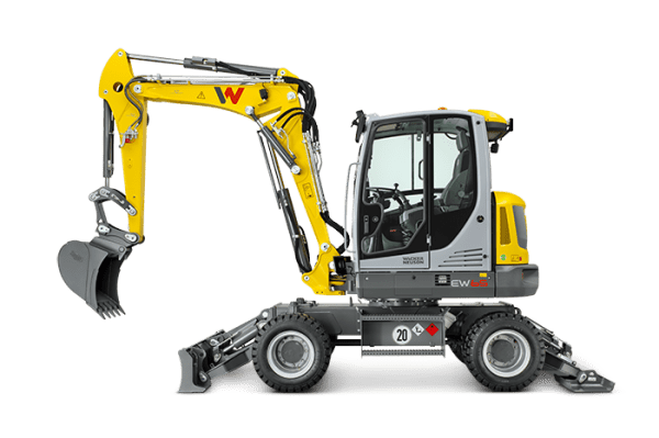 EW65 Wheeled Excavator - Incl. Easy Lock Hitch