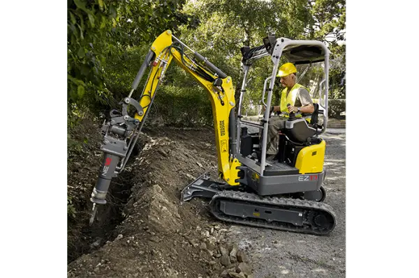 EZ17 Tracked Excavator - Zero Tail Swing - Including Easy Lock Hitch