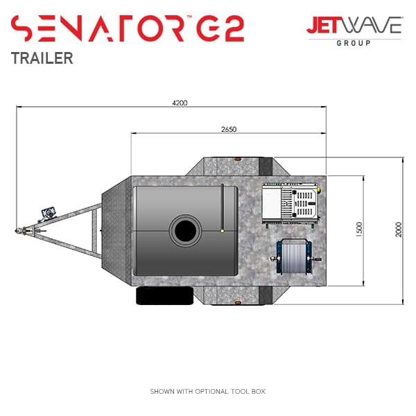Jetwave Senator G2 High Pressure Water Trailer